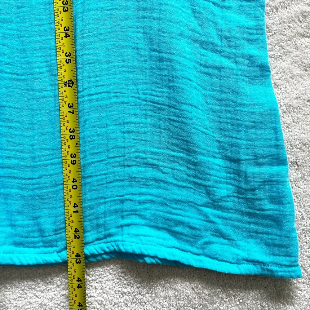 STARK X OVERSIZED BLUE COTTON MIDI DRESS SIZE XS MINIMALIST Chic Contemporary - Picture 12 of 13